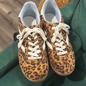 Leopard Print Sneakers with Cream Accents